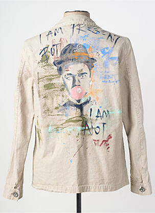Veste casual fermeture boutonnée sur le devant beige BOB homme