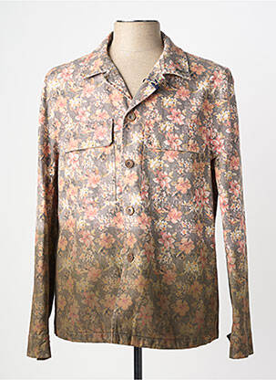 Veste casual fermeture boutonnée sur le devant marron BOB homme