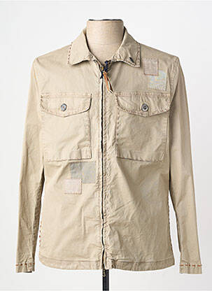 Veste casual fermeture boutonnée sur le devant beige BOB homme
