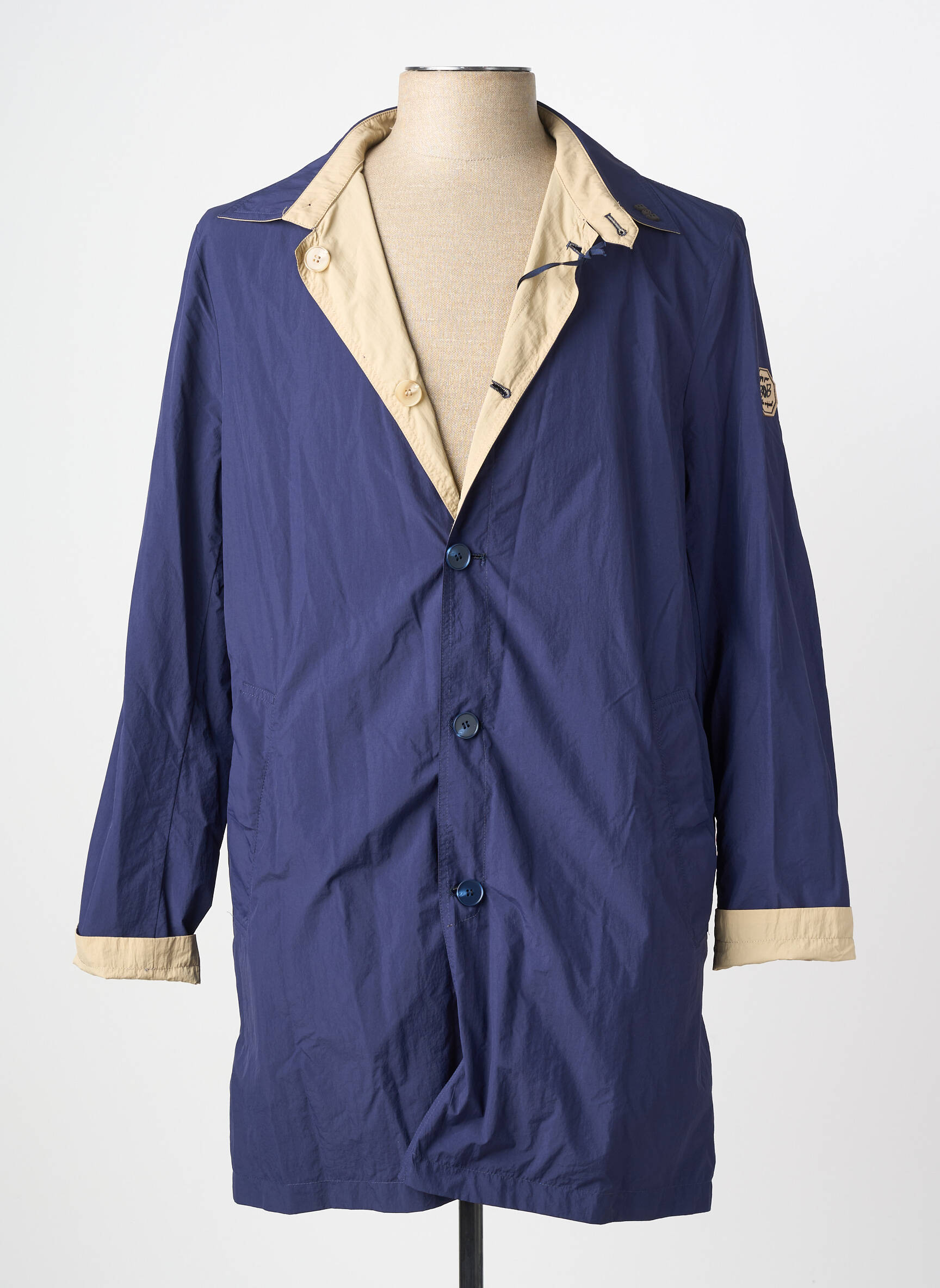 Imperméable poches sans capuche bleu BOB homme