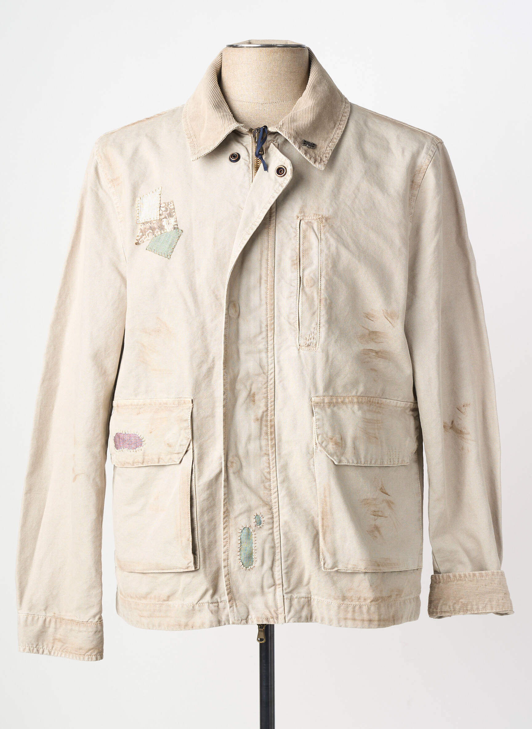 Parka manches longues sans capuche beige BOB homme