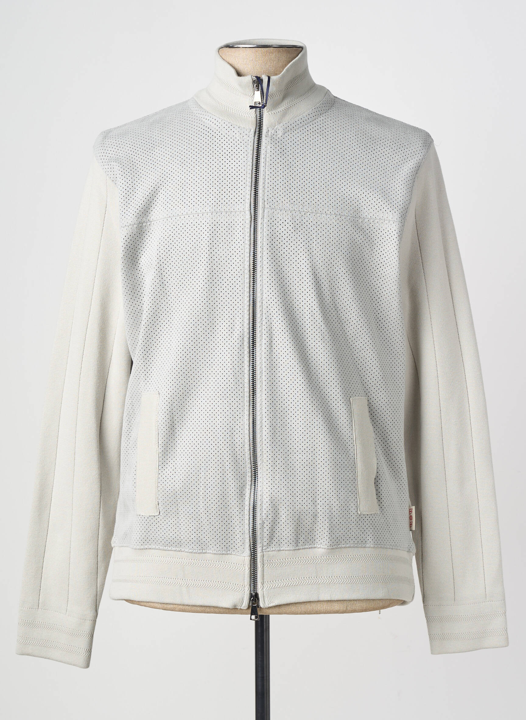 Veste casual resserrée sur le bas gris BOB homme