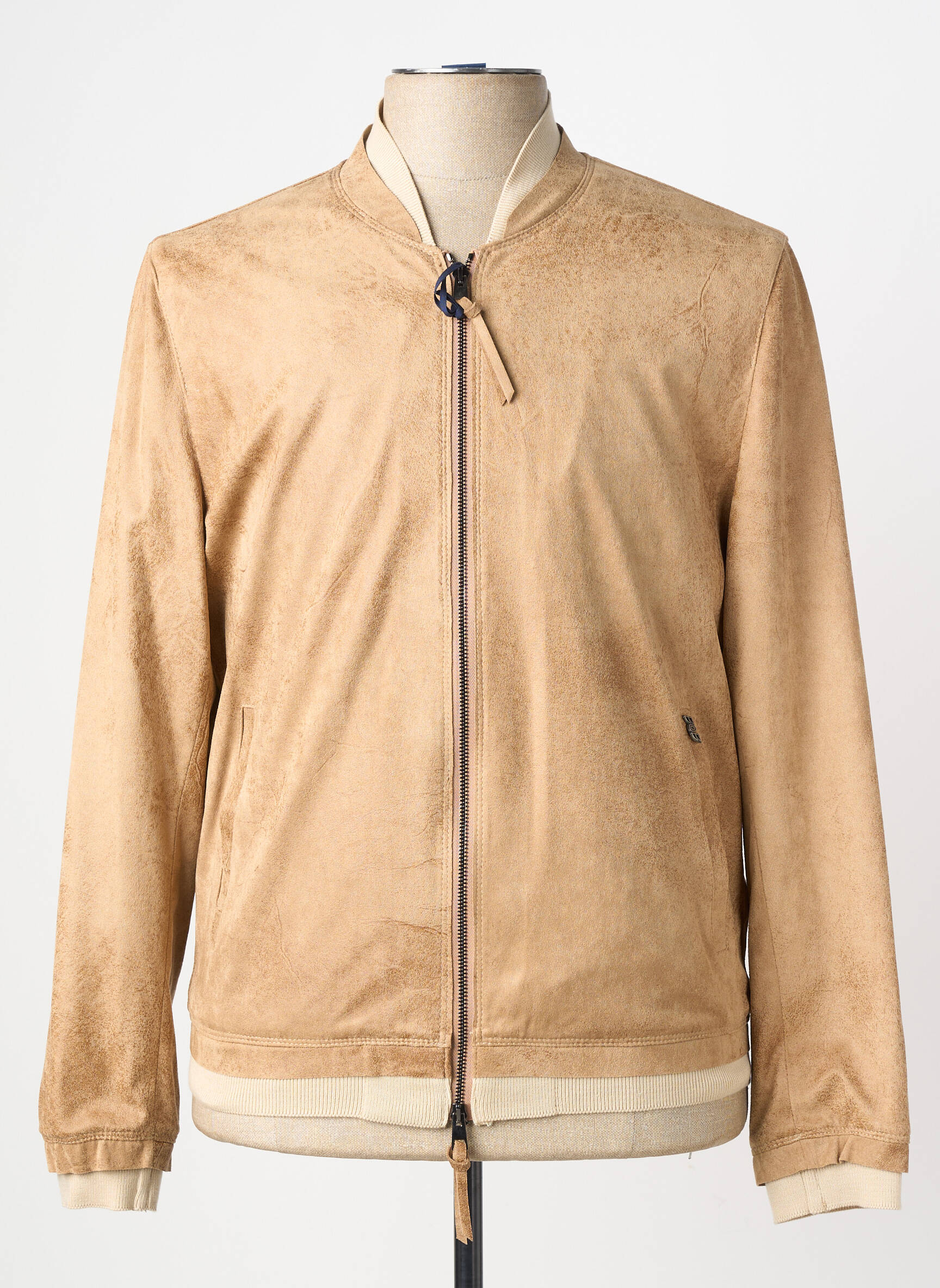 Blouson finition intérieure doublure imprimée beige BOB homme