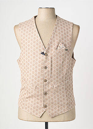 Gilet sans manche coupe cintrée beige BOB homme