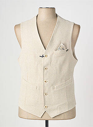 Gilet sans manche coupe cintrée beige BOB homme