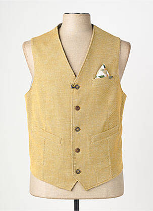 Gilet sans manche fermeture boutonnée sur le devant jaune BOB homme
