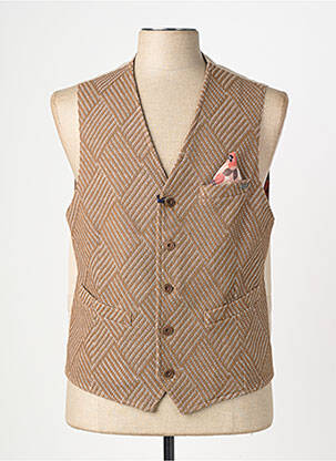Gilet sans manche coupe cintrée marron BOB homme