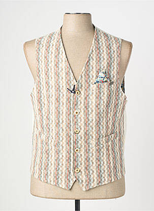 Gilet sans manche coupe cintrée beige BOB homme