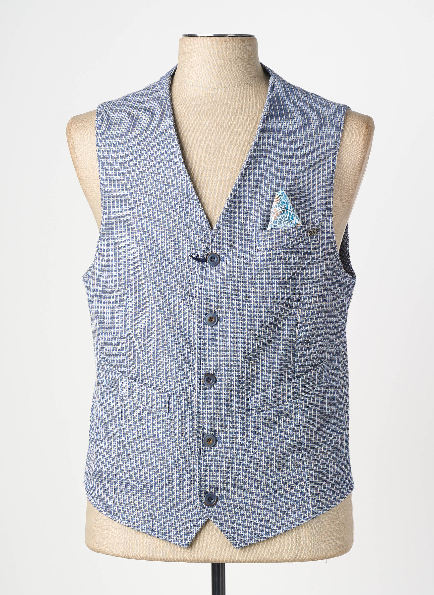 Gilet sans manche coupe cintrée bleu BOB homme