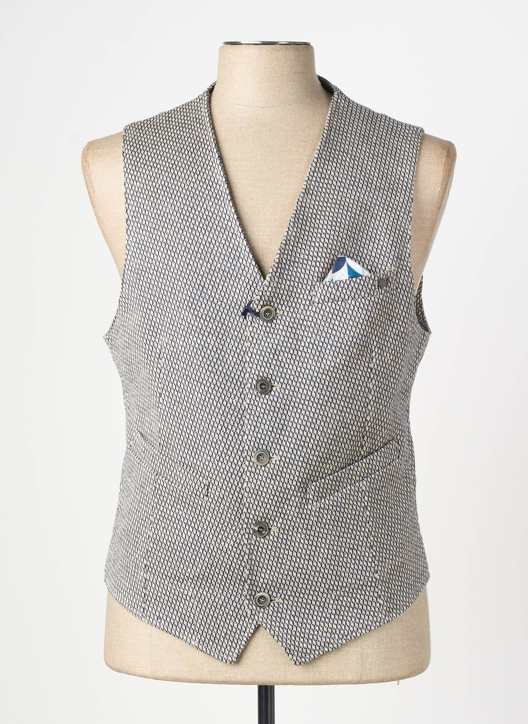 Gilet sans manche coupe cintrée bleu BOB homme