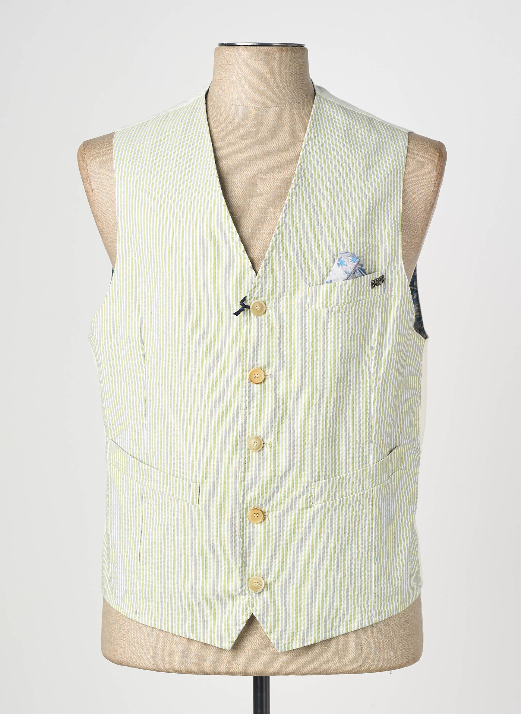 Gilet sans manche coupe cintrée blanc BOB homme