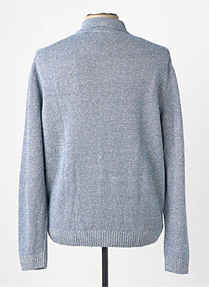 Gilet manches longues fermeture boutonnée sur le devant bleu WOOL & CO homme