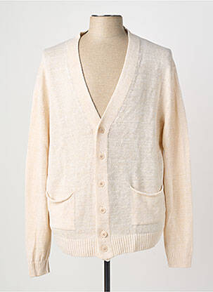 Gilet manches longues coupe cintrée beige WOOL & CO femme