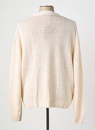 Gilet manches longues coupe cintrée beige WOOL & CO femme