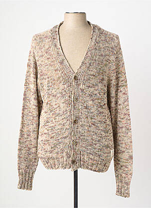 Gilet manches longues col v marron BOB homme