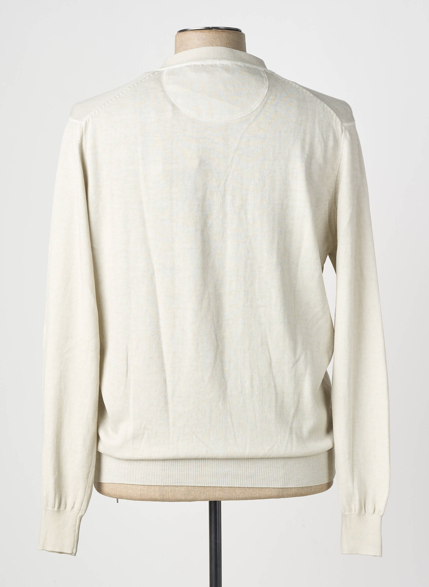Gilet manches longues col v gris BOB homme