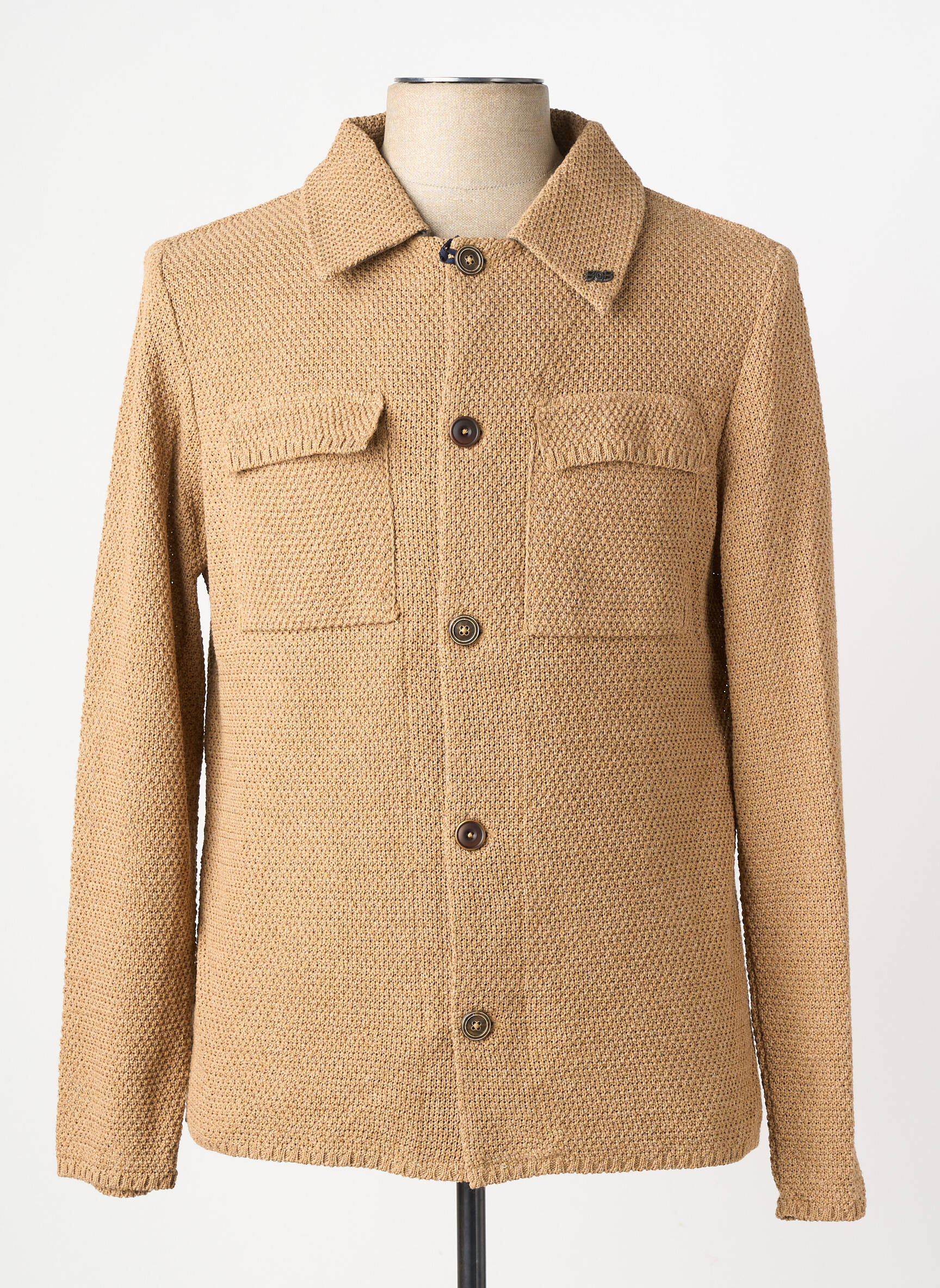 Veste casual fermeture boutonnée sur le devant marron BOB homme