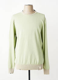 Pull col rond manches longues vert BOB homme