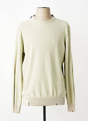 Pull col rond manches longues vert BOB homme