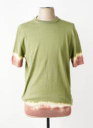 Pull stretch manches courtes vert BOB homme