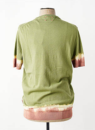 Pull stretch manches courtes vert BOB homme