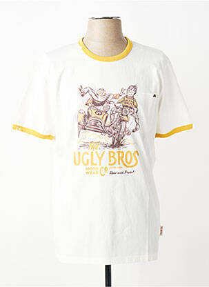 T-shirt stretch manches courtes beige BOB homme