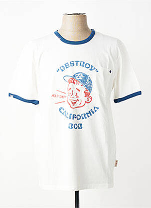 T-shirt stretch manches courtes beige BOB homme