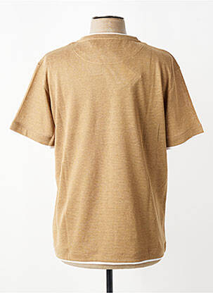 Pull stretch manches courtes marron BOB homme