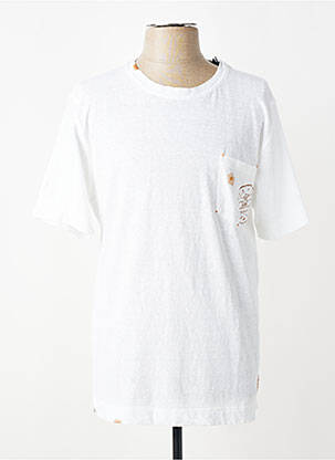 T-shirt stretch manches courtes blanc BOB homme