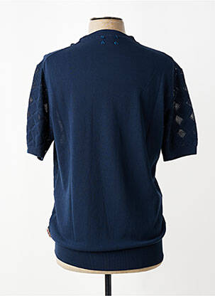 Pull stretch manches courtes bleu BOB homme
