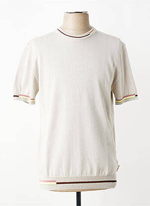 Pull stretch manches courtes gris BOB homme