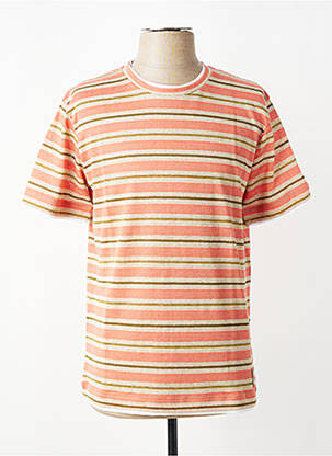 Pull stretch manches courtes orange BOB homme