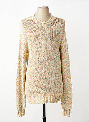 Pull maille souple et aérée manches longues beige BOB homme