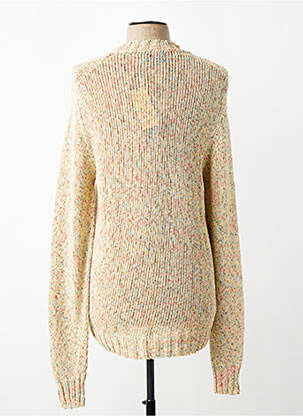 Pull maille souple et aérée manches longues beige BOB homme