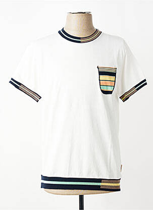 T-shirt stretch manches courtes blanc BOB homme
