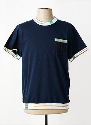 T-shirt stretch manches courtes bleu BOB homme