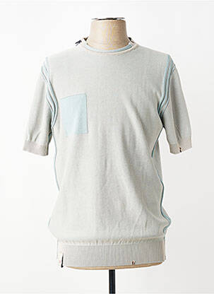 Pull stretch manches courtes bleu BOB homme