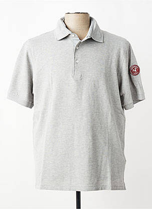 Polo tissage chiné manches courtes gris TRAMAROSSA homme