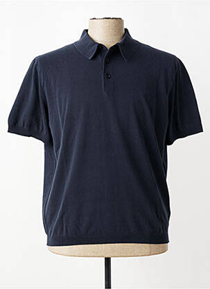 Pull stretch manches courtes bleu TRAMAROSSA homme