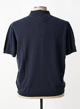 Pull stretch manches courtes bleu TRAMAROSSA homme
