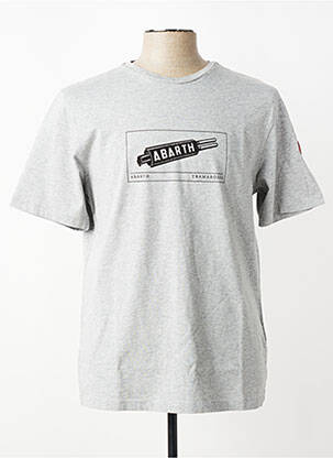 T-shirt tissage chiné manches courtes gris TRAMAROSSA homme