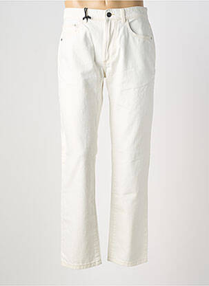 Jeans coupe droite fermeture zippée sous rabat boutonné taille normale beige CAMEL ACTIVE homme