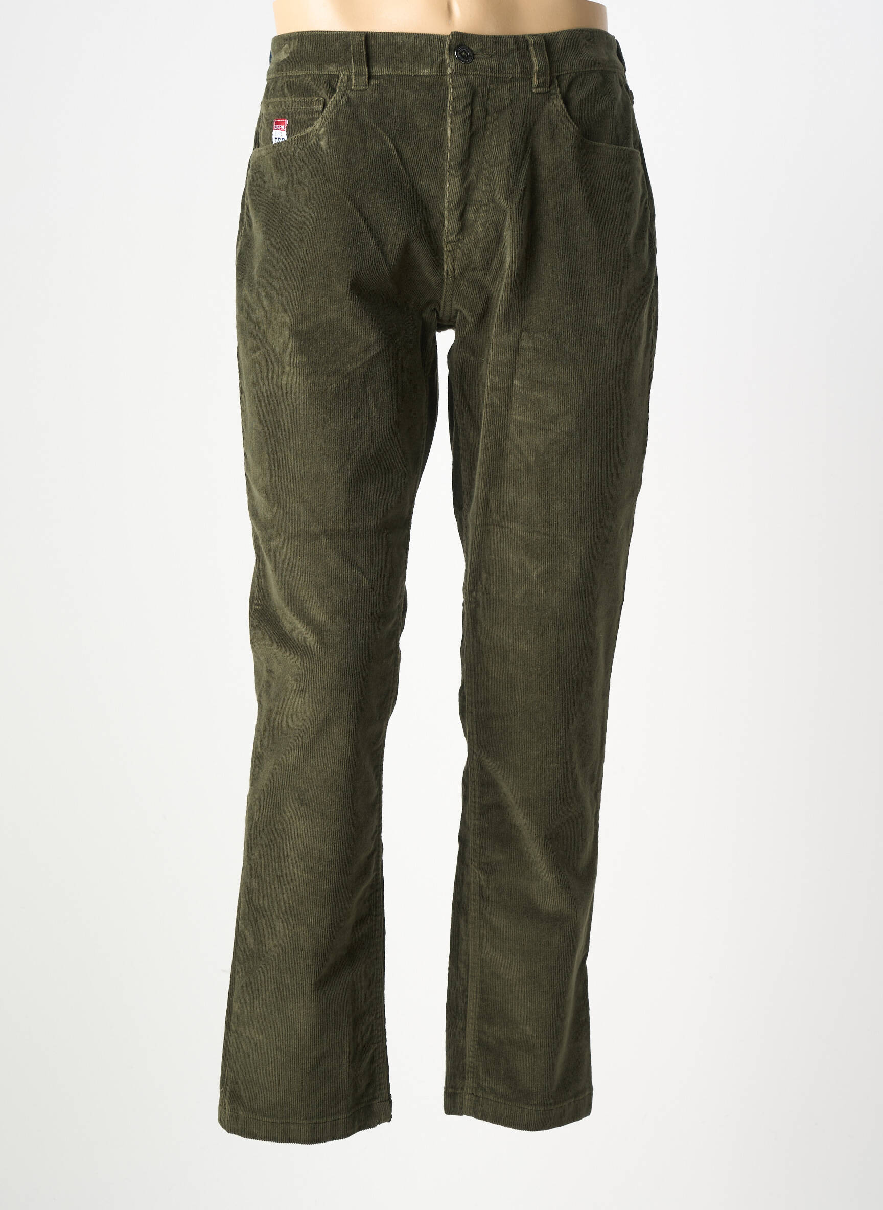 Pantalon slim tissage velours taille normale vert U.S. POLO ASSN homme