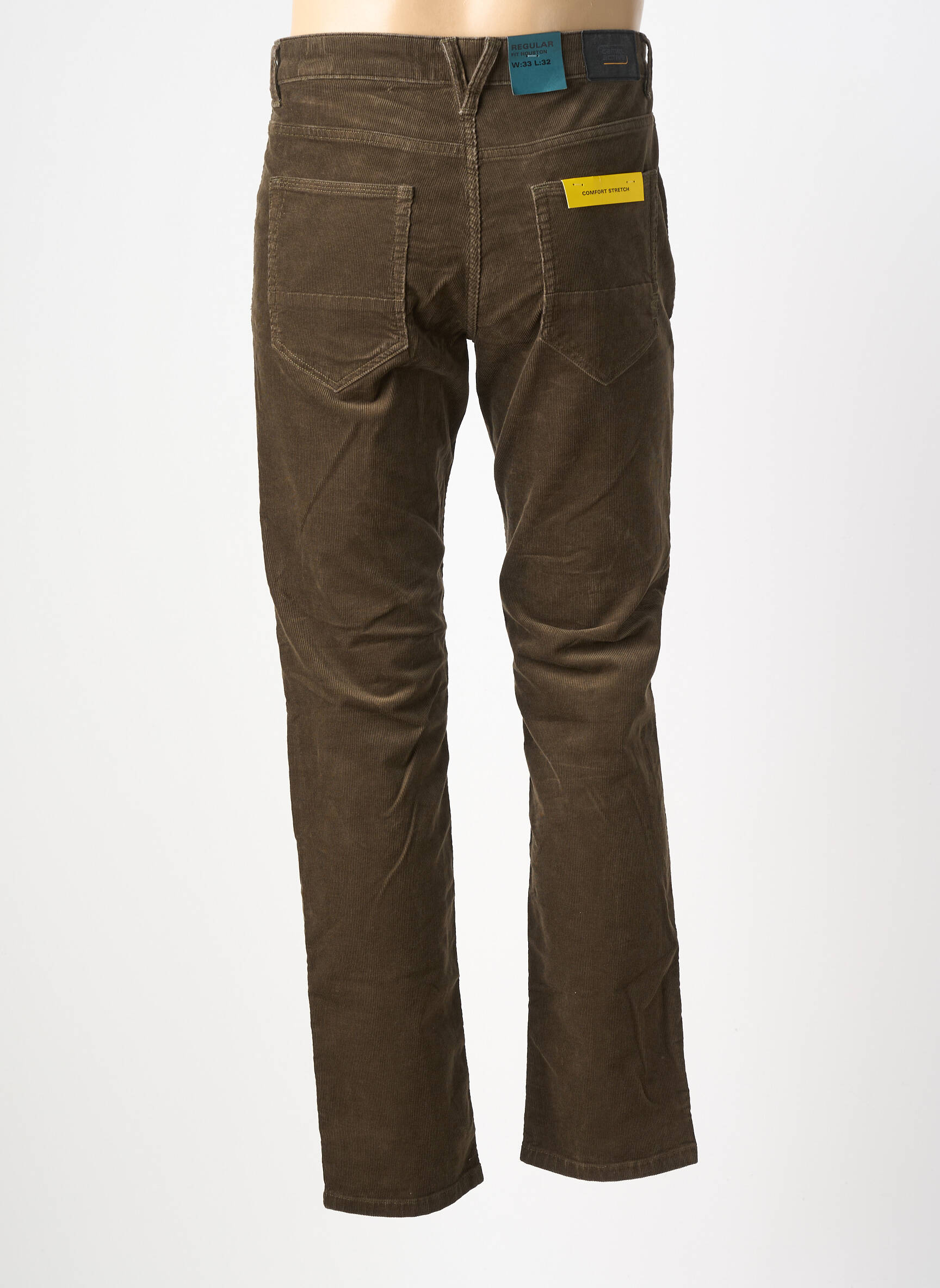 Pantalon slim tissage velours taille normale vert CAMEL ACTIVE homme