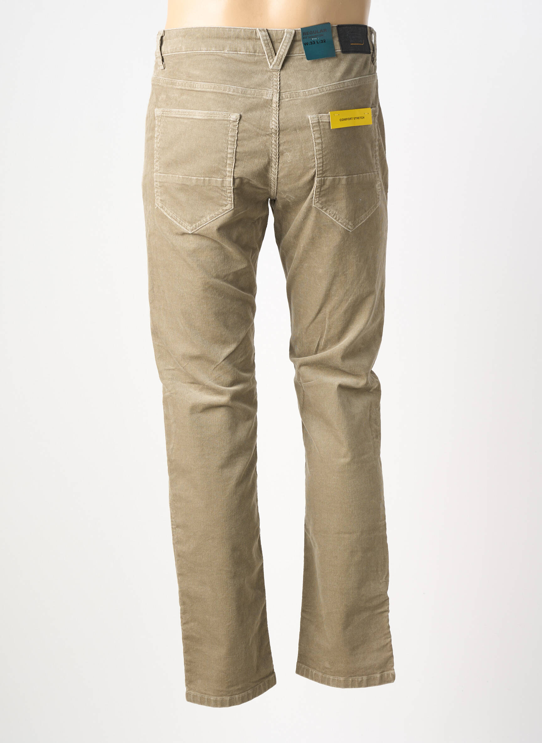 Pantalon slim tissage velours taille normale gris CAMEL ACTIVE homme