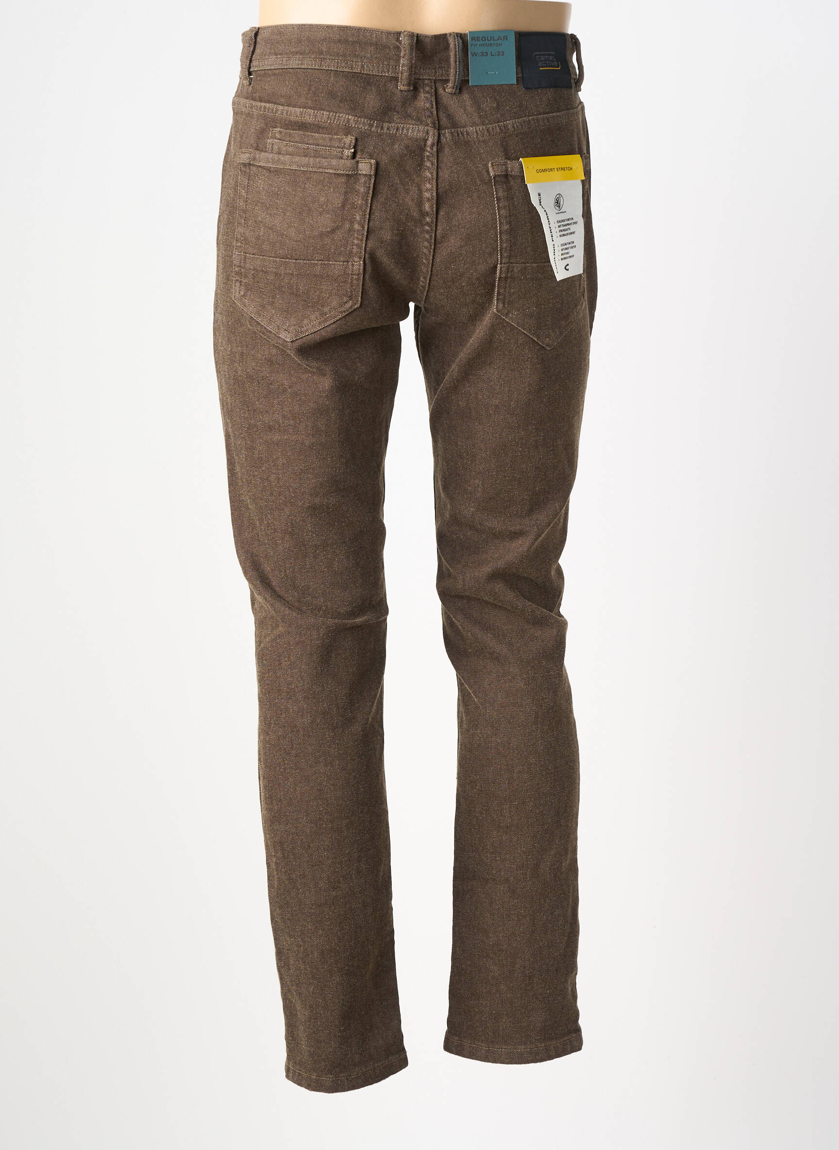 Jeans coupe slim stretch taille normale marron CAMEL ACTIVE homme