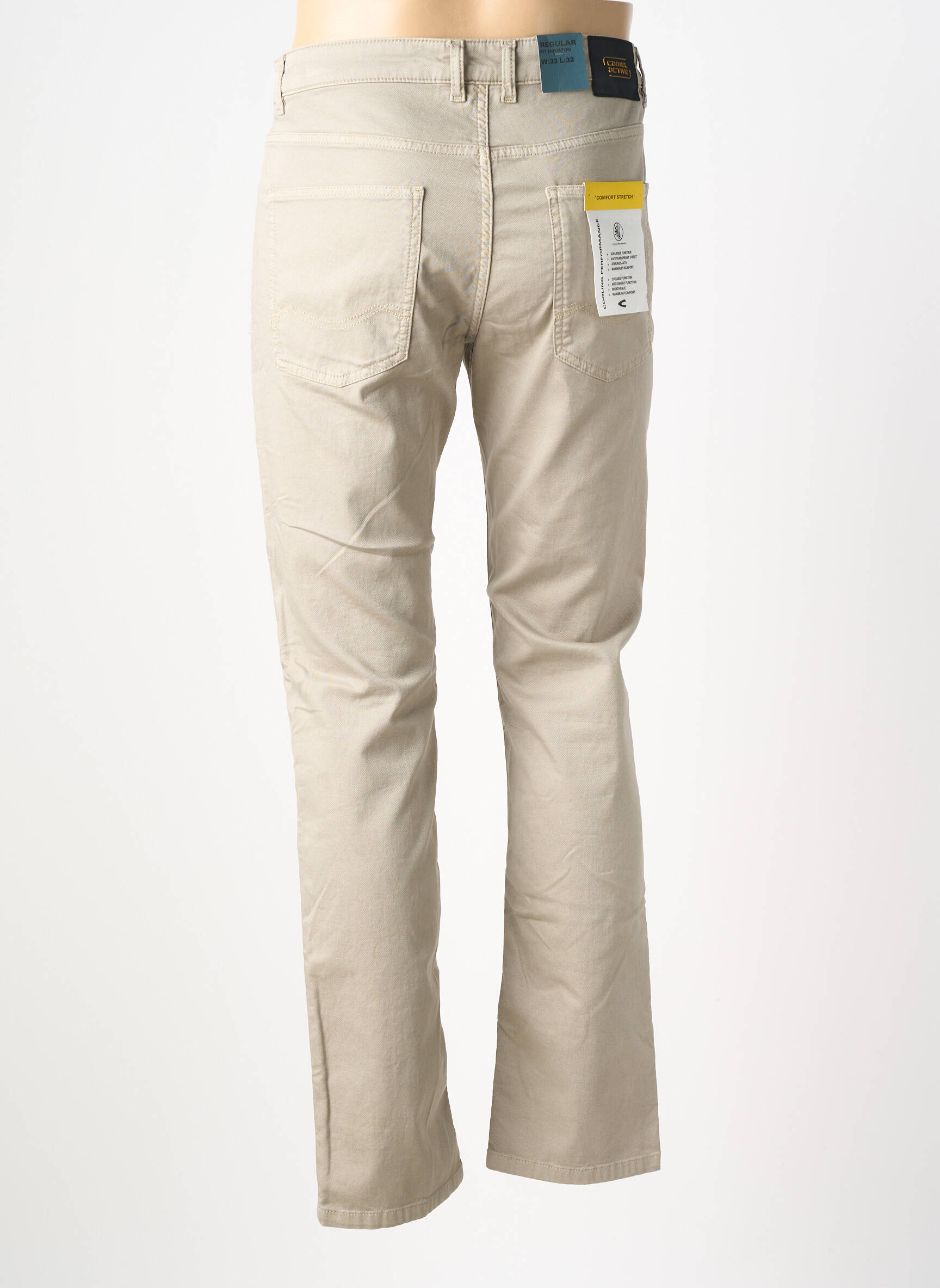Jeans coupe slim stretch taille normale beige CAMEL ACTIVE homme