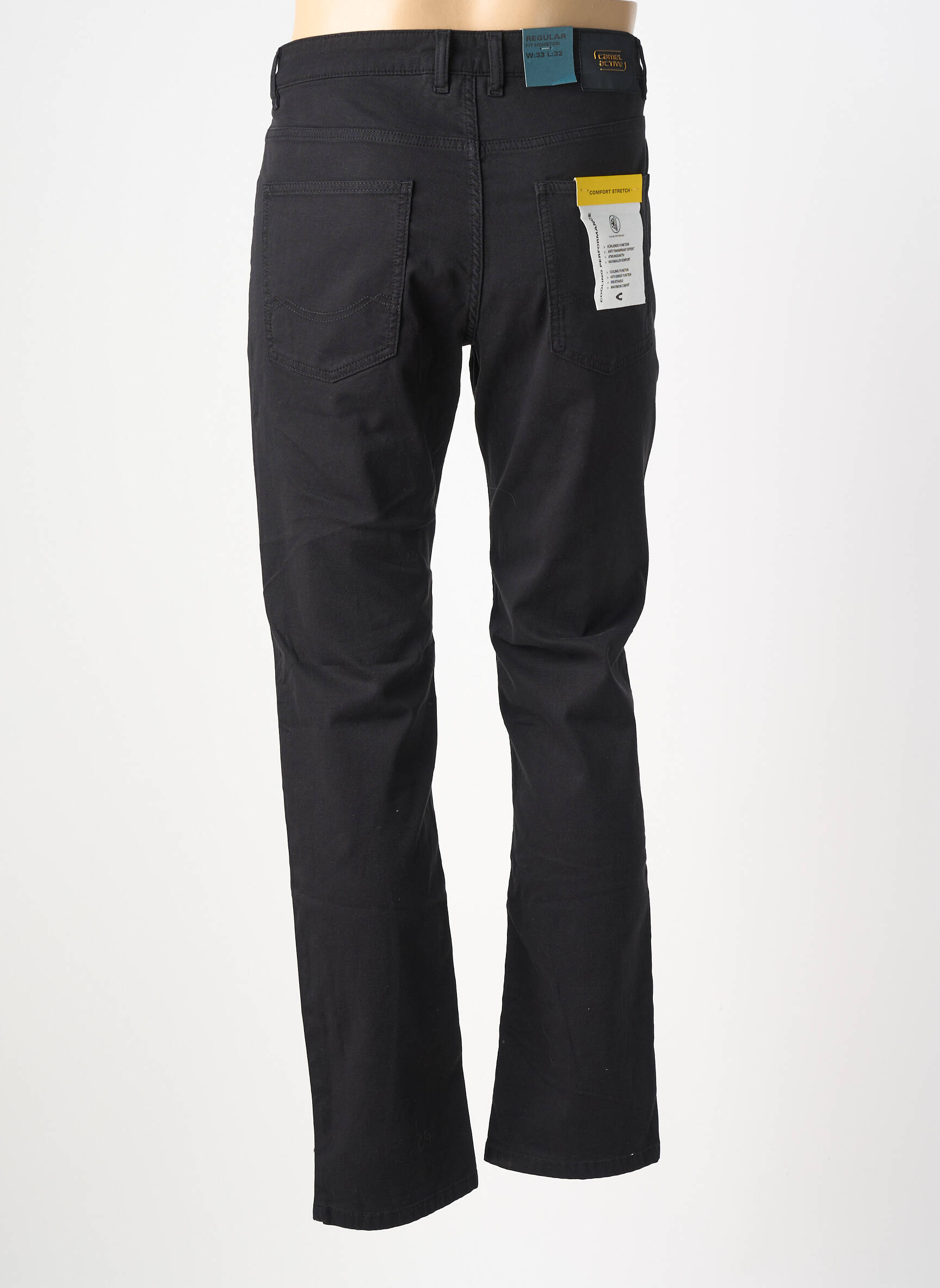 Jeans coupe slim stretch taille normale noir CAMEL ACTIVE homme