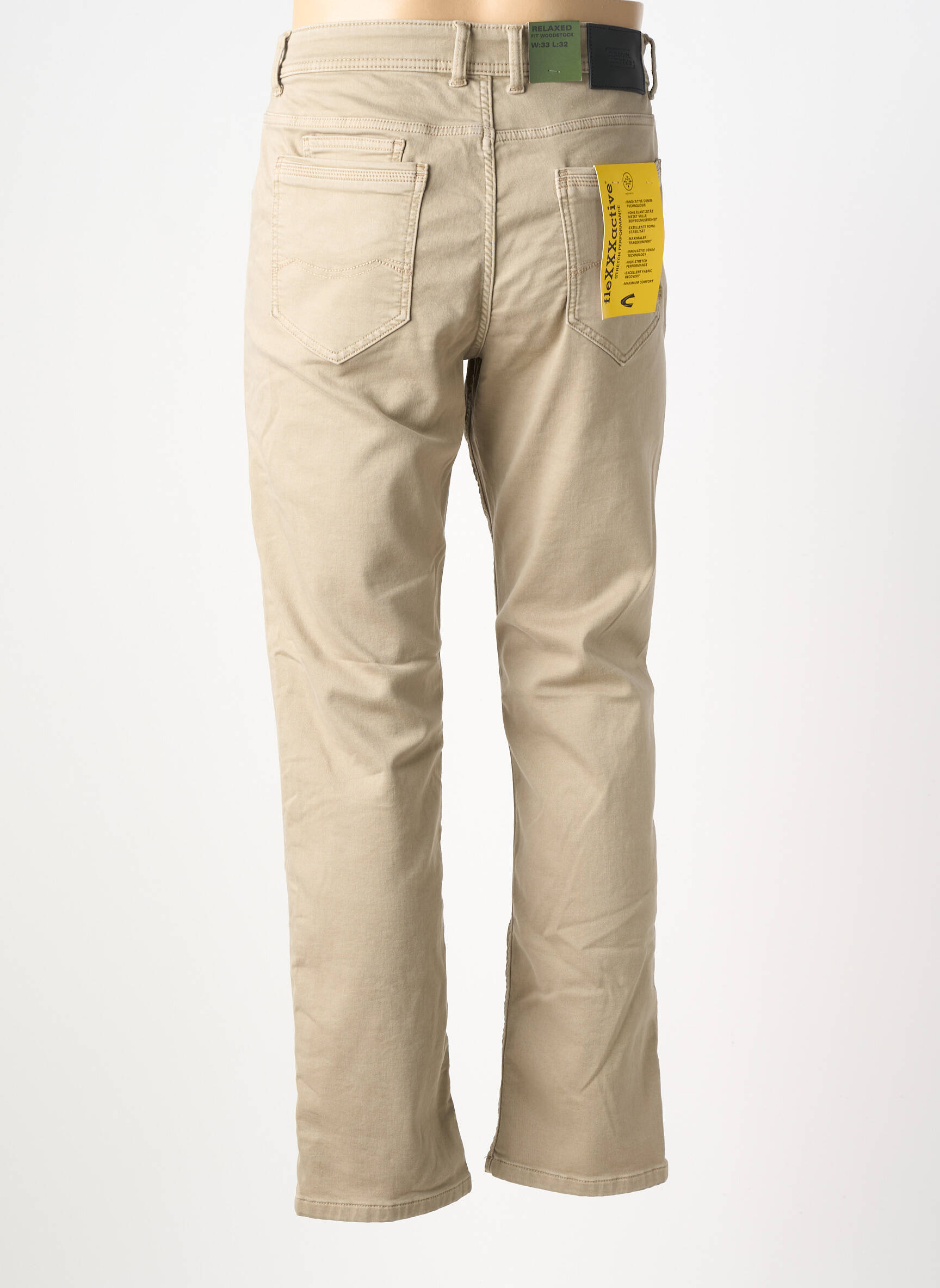 Jeans coupe slim stretch taille normale beige CAMEL ACTIVE homme