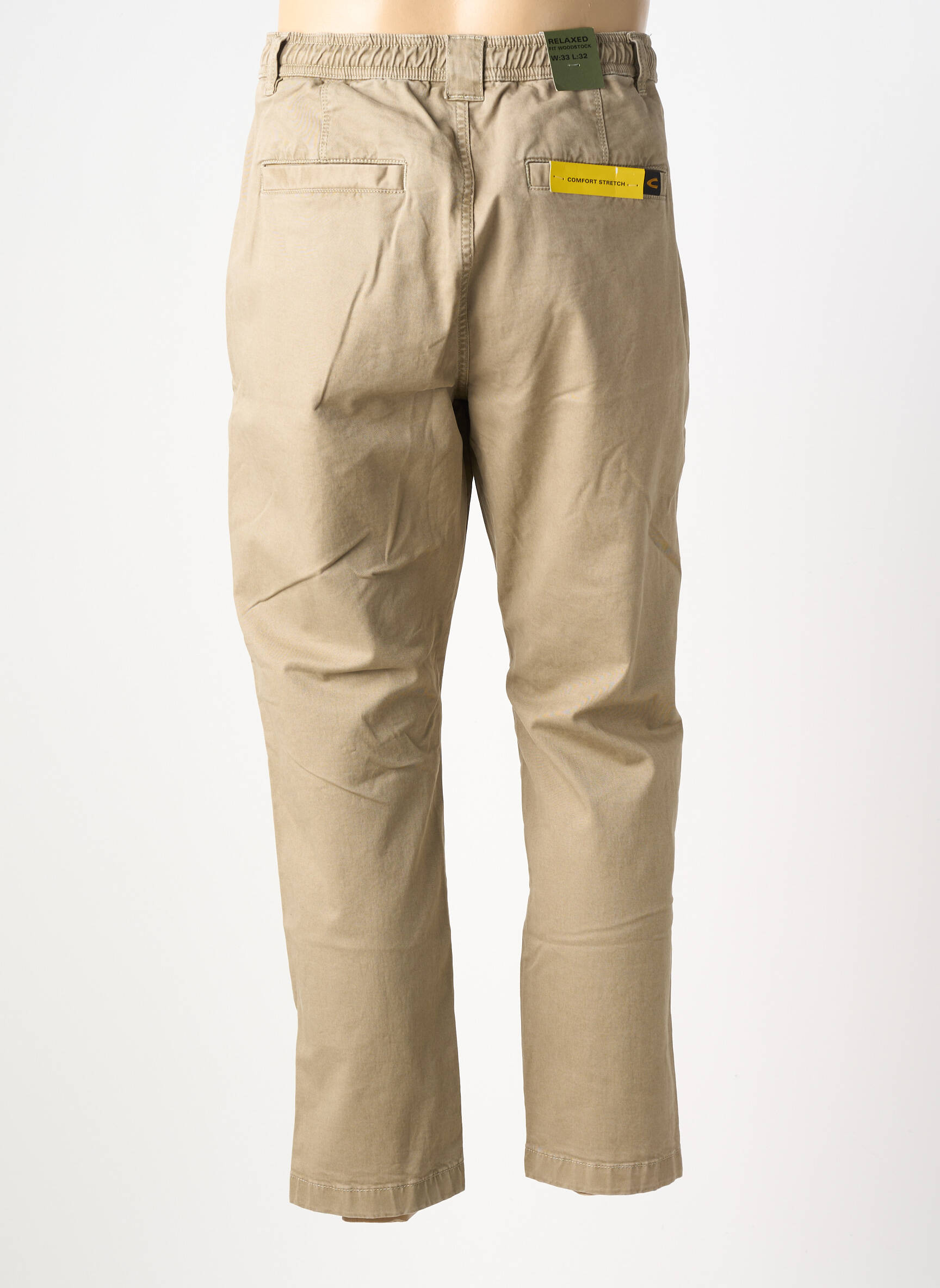 Pantalon chino stretch taille normale beige CAMEL ACTIVE homme